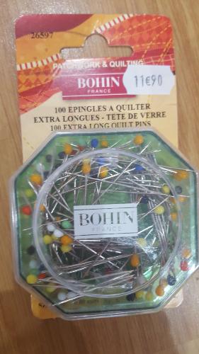 BOHIN Epingles a Quilter Extra Longues