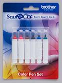 BROTHER Kit de 6 Stylos couleur permanente pour ScanNCut